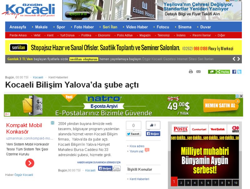 zgr Kocaeli Kocaeli Biliim Haberi Yalova Web