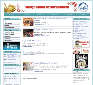 Fahriye Hatun K�z Kuran Kursu Web Tasar�m�
