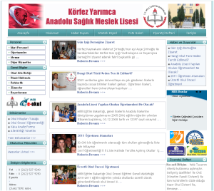 K�rfez Yar�mca Anadolu Sa�l�k Meslek Lisesi Web Tasar�m�