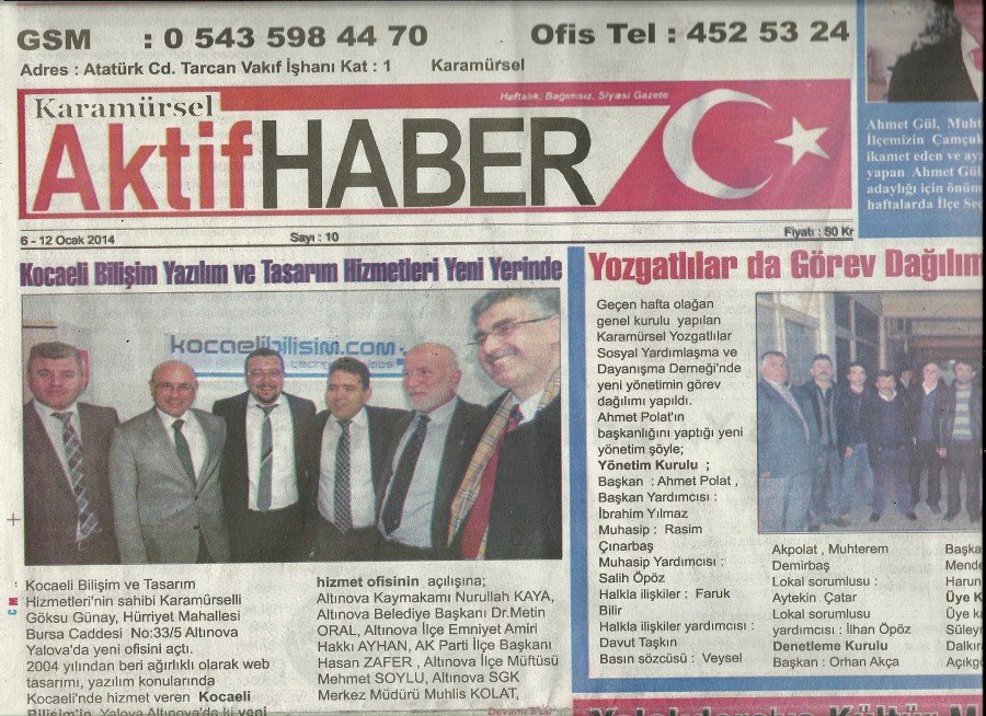 Karamrsel Aktif Haber Gazetesi Yalova Web