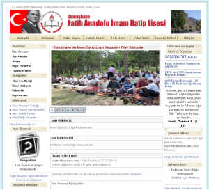 G�m��hane Fatih Anadolu �mam Hatip Lisesi Web Tasar�m�