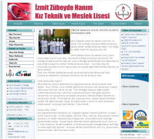 �zmit Z�beyde Han�m K�z Teknik Meslek Lisesi Web Tasar�m�